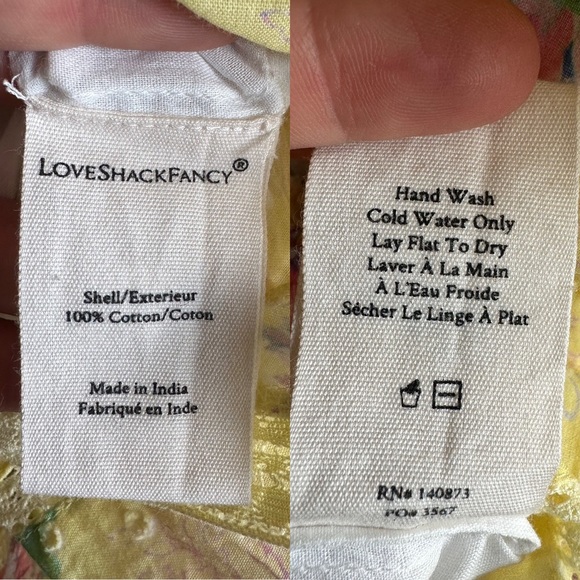NWT LoveShackFancy Natasha Dress in Bright Azalea | Yellow Cottagecore | XS/S - Picture 11 of 16